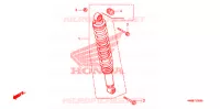 AMORTISSEUR ARRIERE pour Honda TRX 250 FOURTRAX RECON Standard 2006