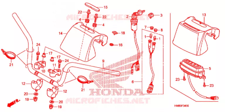 GUIDON Honda ATV 250 FOURTRAX 2011  TRX250TMB