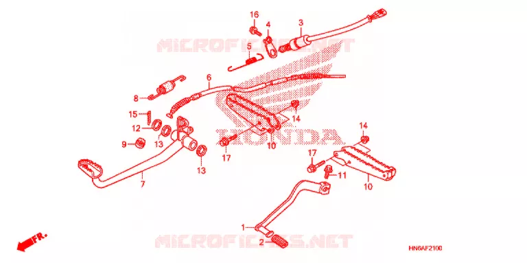 PEDALE - REPOSE PIED Honda ATV 250 FOURTRAX 2014  TRX250XE