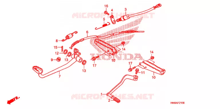 PEDALE - REPOSE PIED Honda ATV 250 FOURTRAX 2016  TRX250XG
