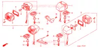 CLIGNOTANT pour Honda NXR 125 BROS PARTIDA ELETRICA 2003