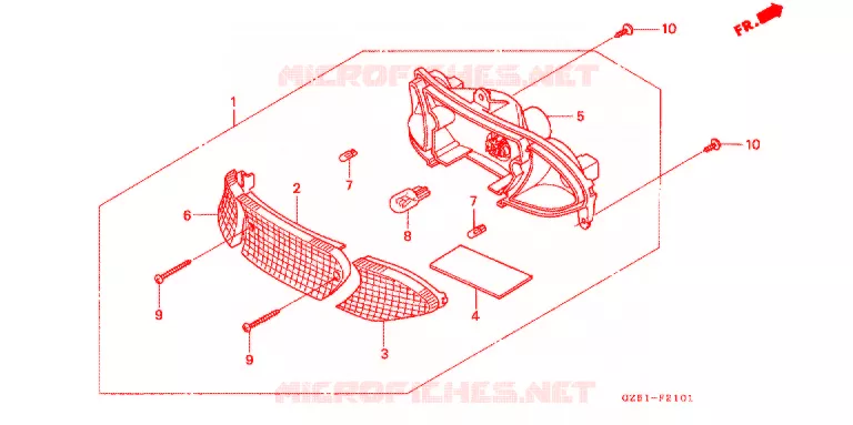 FEUX ARRIERE (SZ50P/R/T) Honda SCOOTER 50 TACT 1996  SZ50T_III