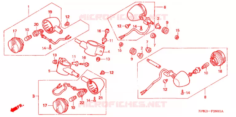 CLIGNOTANT Honda MOTO 200 PHANTOM 2002  TA2003