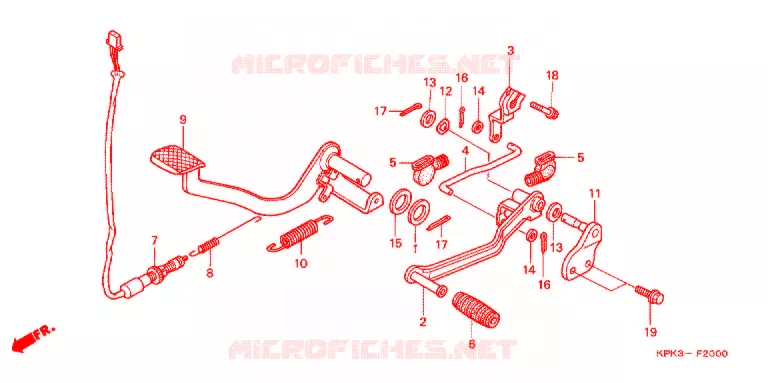 PEDALE Honda MOTO 200 PHANTOM 2007  TA2007