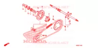 ARBRE DE ROUE ARRIERE pour Honda SPORTRAX TRX 300 X 2009