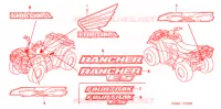 AUTOCOLLANTS pour Honda FOURTRAX 350 RANCHER 4X4 Electric Shift 2006