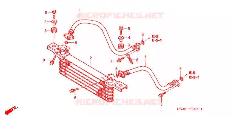 RADIATEUR D'HUILE Honda ATV 350 FOURTRAX 2004  TRX350FM4