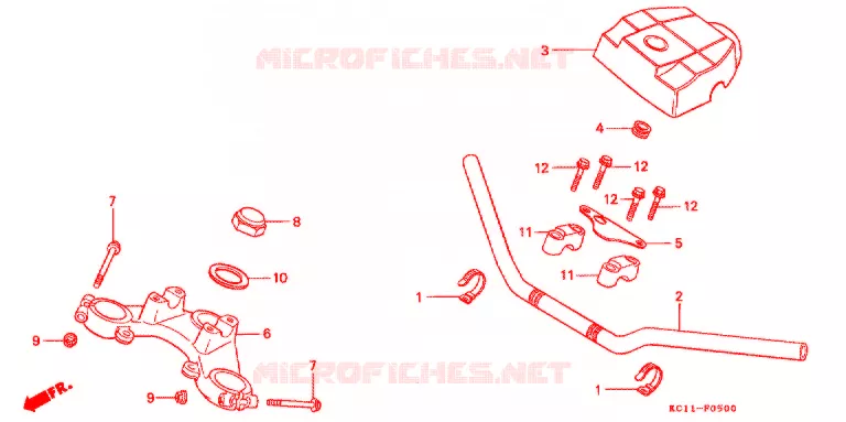 GUIDON - TE DE FOURCHE Honda MOTO 125 CB 1994  CB125TP