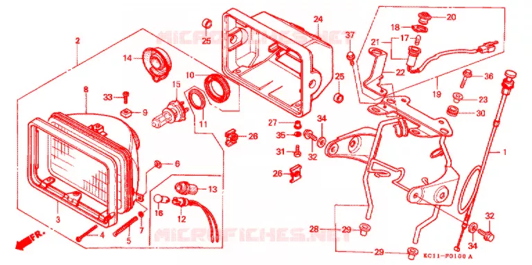 PHARE Honda MOTO 125 CB 1997  CB125TP