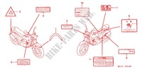ETIQUETTE DE PRECAUTIONS pour Honda CB 125 T 2000