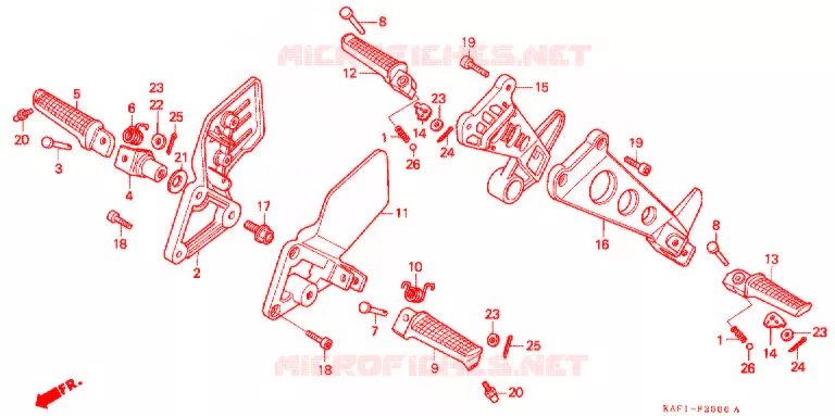 REPOSE PIED Honda MOTO 400 CB 1991  CB400FM