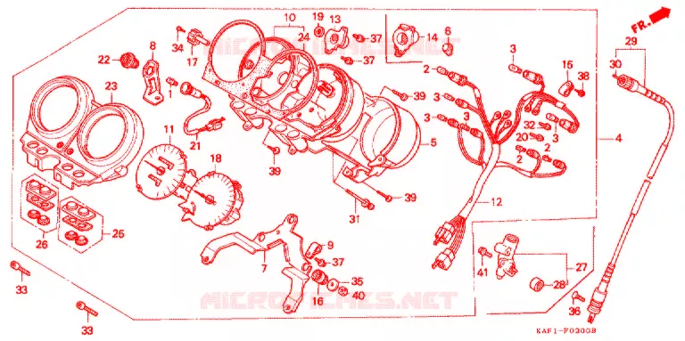 COMPTEUR Honda MOTO 400 CB 1991  CB400FM_II