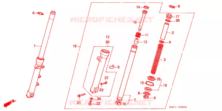 FOURCHE Honda MOTO 400 CB 1991  CB400FM_II