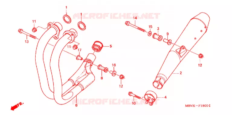SILENCIEUX D'ECHAPPEMENT Honda MOTO 400 CB 2008  CB400SS8