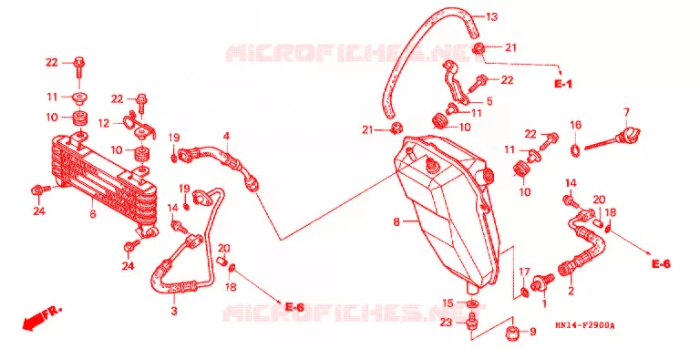 RADIATEUR D'HUILE Honda ATV 400 FOURTRAX 2004  TRX400EX4