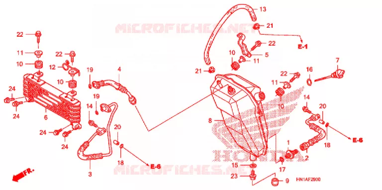 RADIATEUR D'HUILE Honda ATV 400 FOURTRAX 2008  TRX400EX8