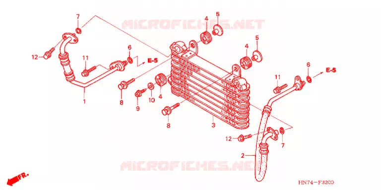 RADIATEUR D'HUILE Honda ATV 400 FOURTRAX 2004  TRX400FGA4