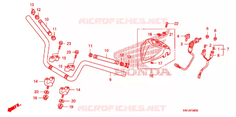 GUIDON Honda ATV 400 FOURTRAX 2011  TRX400X9