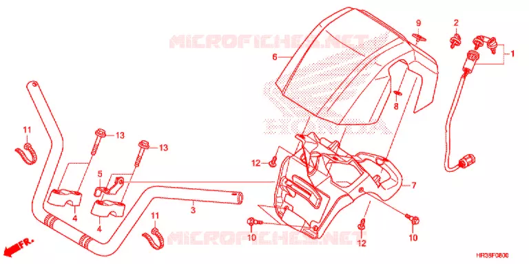 GUIDON Honda ATV 420 FOURTRAX 2016  TRX420FA1G