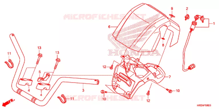 GUIDON Honda ATV 420 FOURTRAX 2015  TRX420FA2F