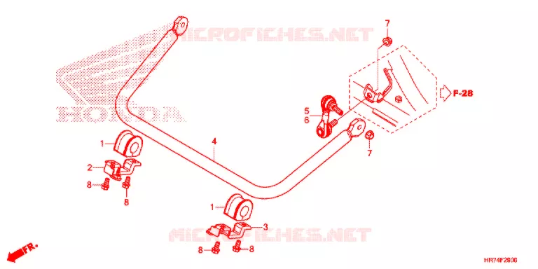 BARRE ANTI ROULIS Honda ATV 420 FOURTRAX 2015  TRX420FA6F