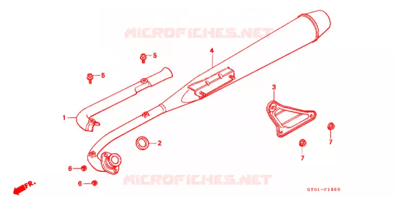 SILENCIEUX D'ECHAPPEMENT Honda MOTO 90 CUB 1994  C90DP