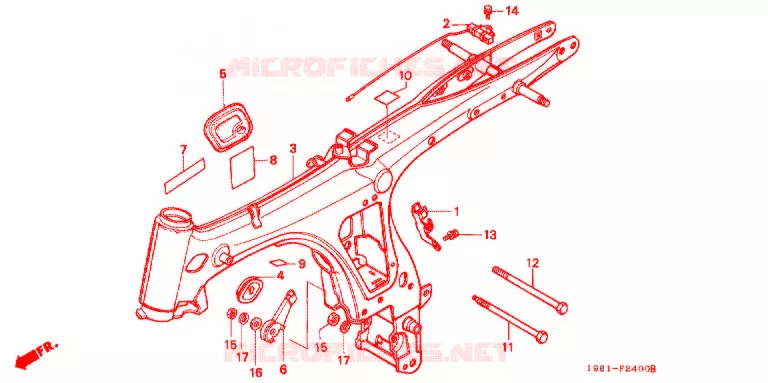 CADRE Honda MOTO 90 CD 1995  CD90S
