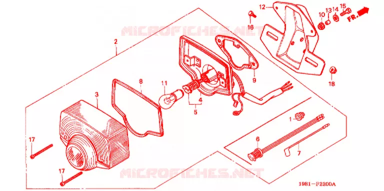 FEU ARRIERE Honda MOTO 90 CD 1996  CD90S