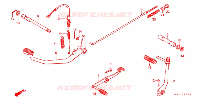 PEDALE - KICK Honda MOTO 90 CD 1996  CD90ST