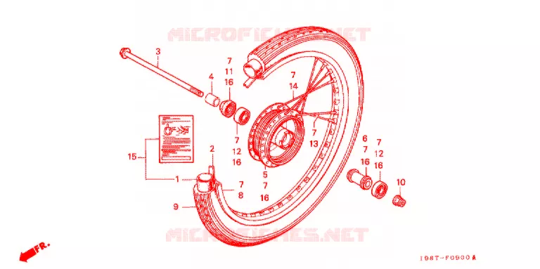 ROUE AVANT Honda MOTO 90 CD 1997  CD90ST