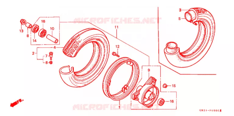 ROUE AVANT Honda MOTO 70 CHALY 1982  CF70C
