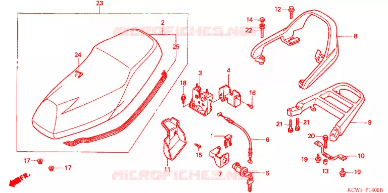 SELLE Honda SCOOTER 125 SPACY 2007  CHA1257