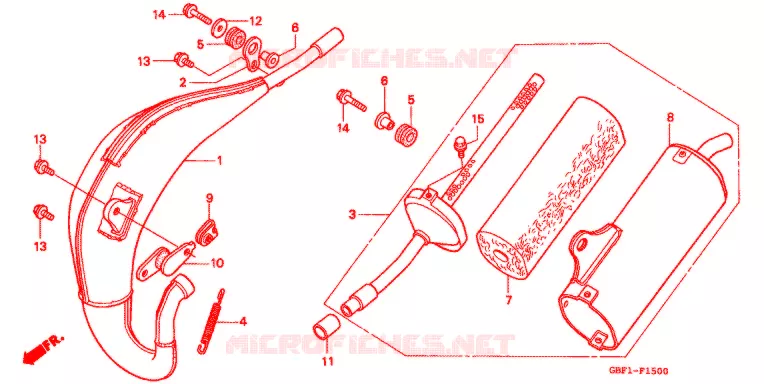 ECHAPPEMENT Honda MOTO 80 CR 1997  CR80RBV
