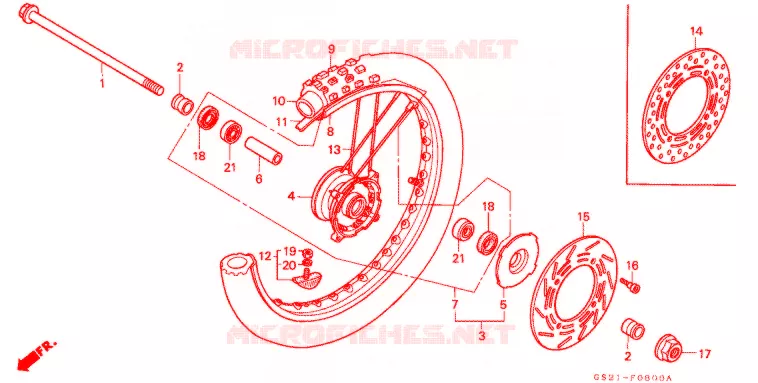 ROUE AVANT Honda MOTO 80 CR 1990  CR80RL