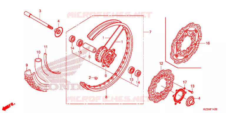 ROUE AVANT Honda MOTO 250 CRF 2017  CRF250LAH