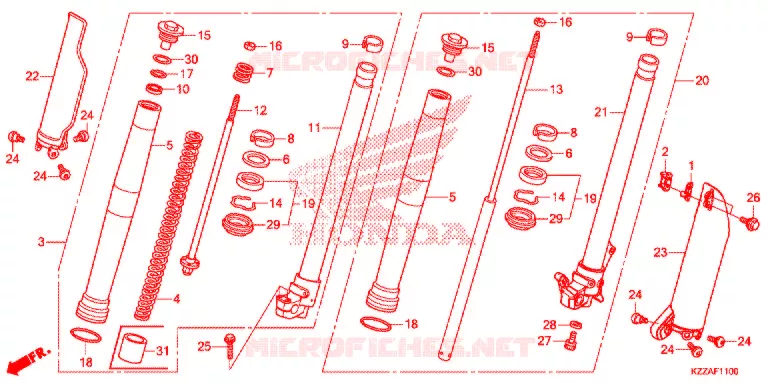 FOURCHE Honda MOTO 250 CRF 2017  CRF250RLAH