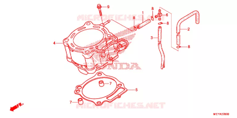 CYLINDRE Honda MOTO 450 CRF 2017  CRF450XH