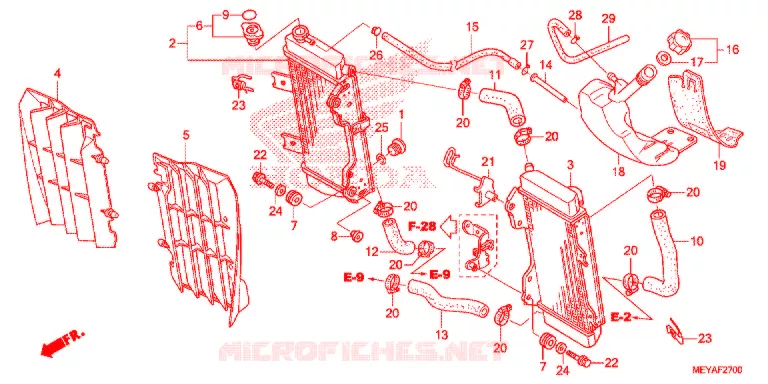 RADIATEUR Honda MOTO 450 CRF 2018  CRF450XH