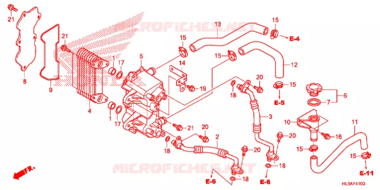 RADIATEUR D'HUILE Honda ATV 700 PIONEER 2017  SXS700M4H
