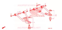 TRIANGLES AVANT pour Honda TRX SPORTRAX 250 X RED 2017