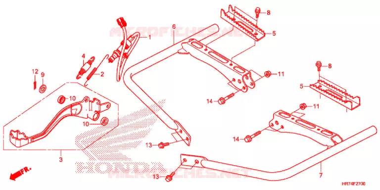 REPOSE PIED - PEDALE Honda ATV 420 FOURTRAX 2017  TRX420FA6H