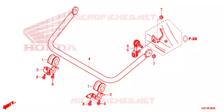 BARRE ANTI ROULIS Honda ATV 420 FOURTRAX 2017  TRX420FA6H