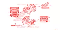 AUTOCOLLANTS pour Honda FOURTRAX 420 RANCHER 4X4 AT DCT IRS EPS BLACK 2017