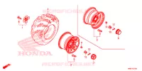 ROUE ARRIERE pour Honda FOURTRAX 500 RUBICON IRS DCT EPS 2017
