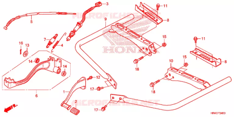 PEDALE - REPOSE PIED Honda ATV 500 FOURTRAX 2017  TRX500FM1H