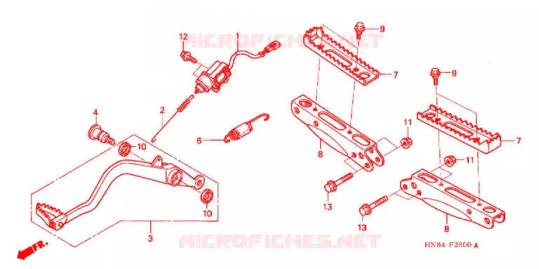 REPOSE PIED Honda ATV 650 FOURTRAX 2004  TRX650FA4