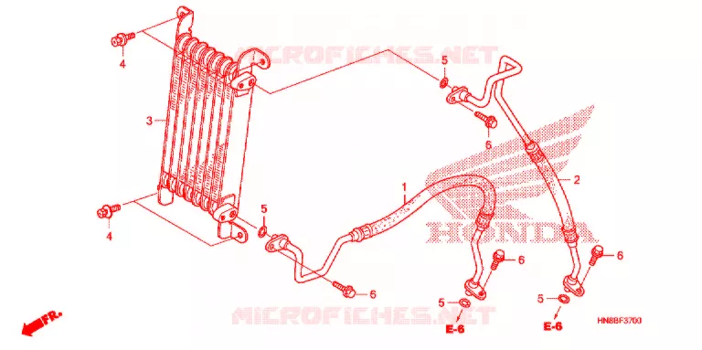 RADIATEUR D'HUILE Honda ATV 680 FOURTRAX 2012  TRX680FAC
