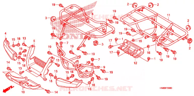 SUPPORT Honda ATV 680 FOURTRAX 2012  TRX680FAC