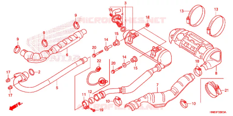 SILENCIEUX D'ECHAPPEMENT Honda ATV 680 FOURTRAX 2013  TRX680FAD