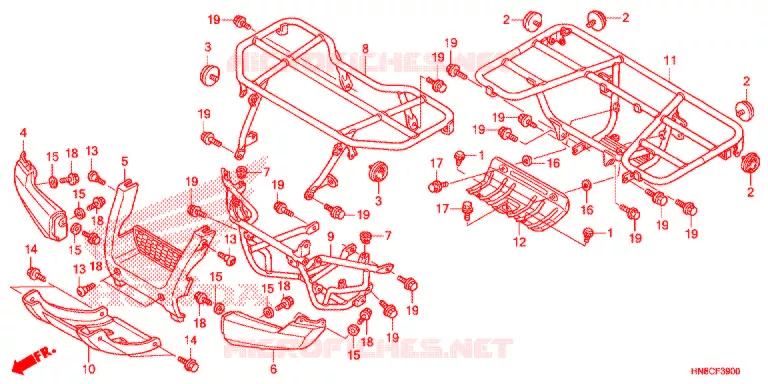 SUPPORT Honda ATV 680 FOURTRAX 2017  TRX680FAH
